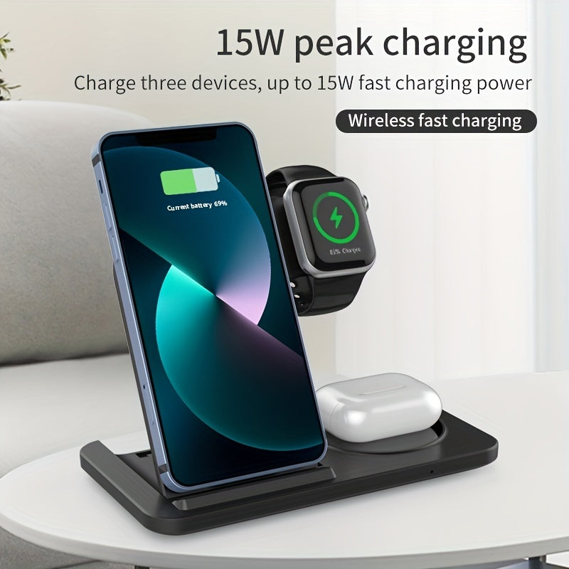NNETM 3-in-1 Fast Wireless Charger for iPhone & Apple Devices